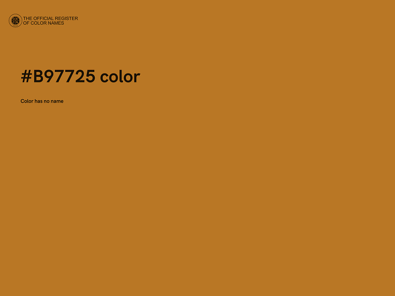 #B97725 color image