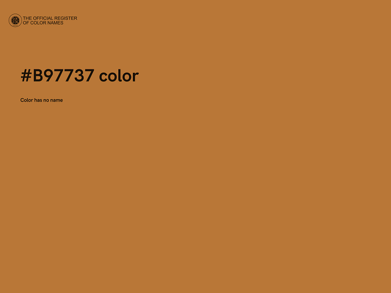 #B97737 color image