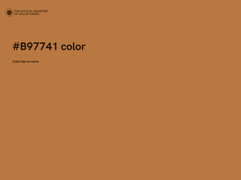 #B97741 color image