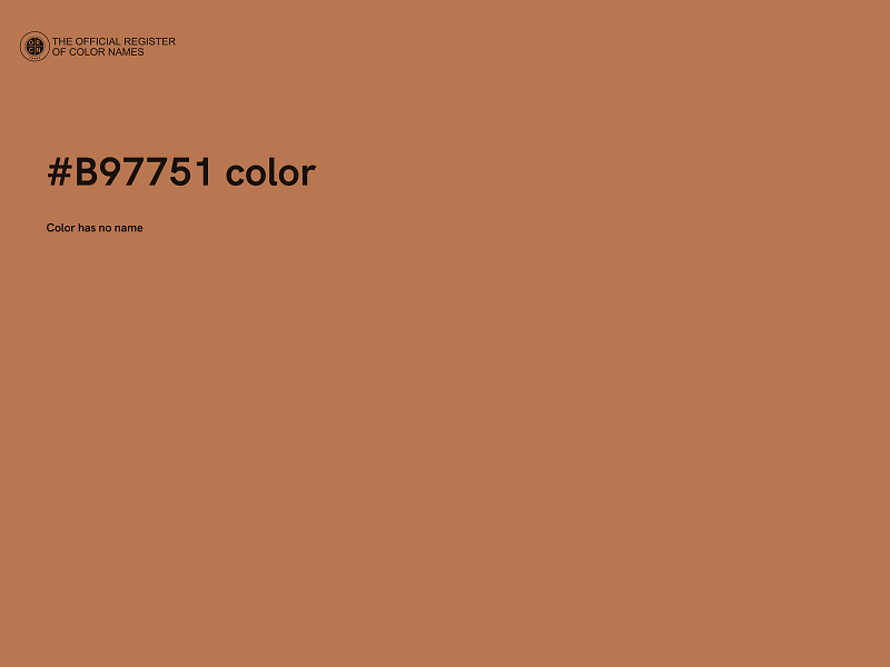 #B97751 color image