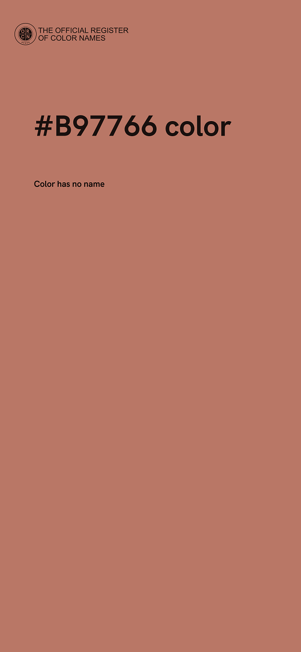 #B97766 color image