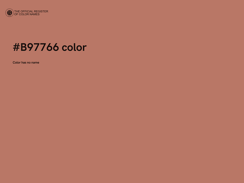 #B97766 color image