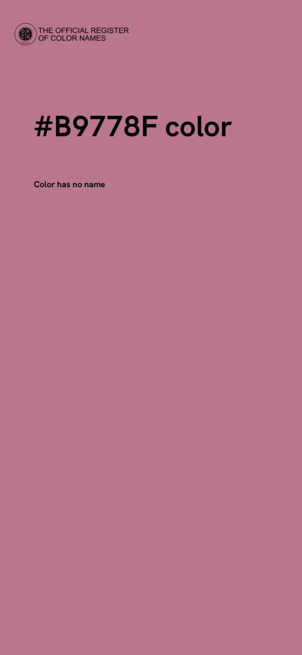 #B9778F color image