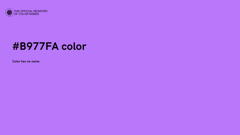 #B977FA color image