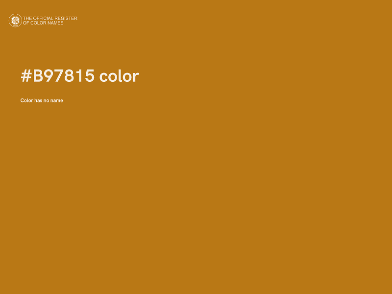 #B97815 color image