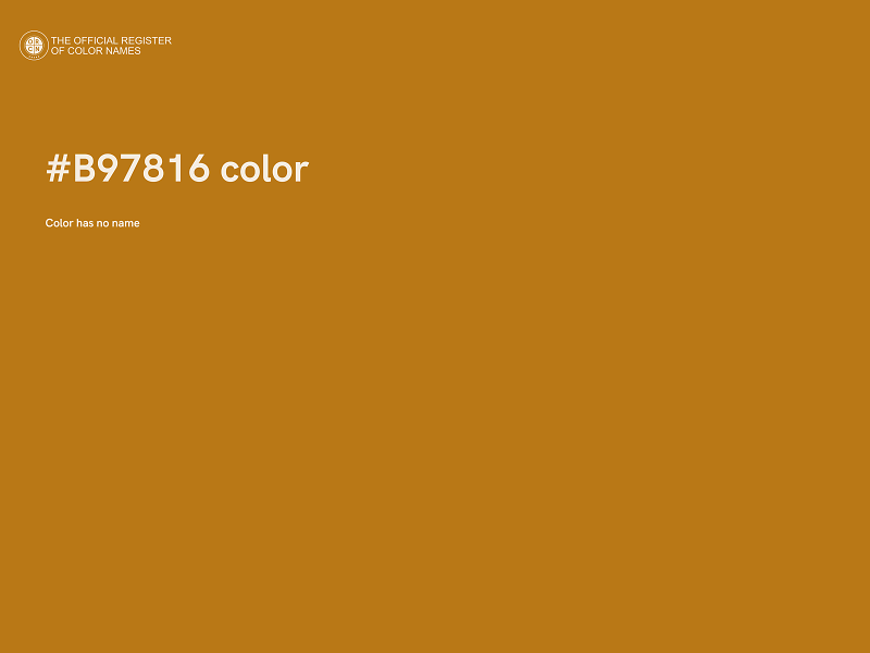 #B97816 color image