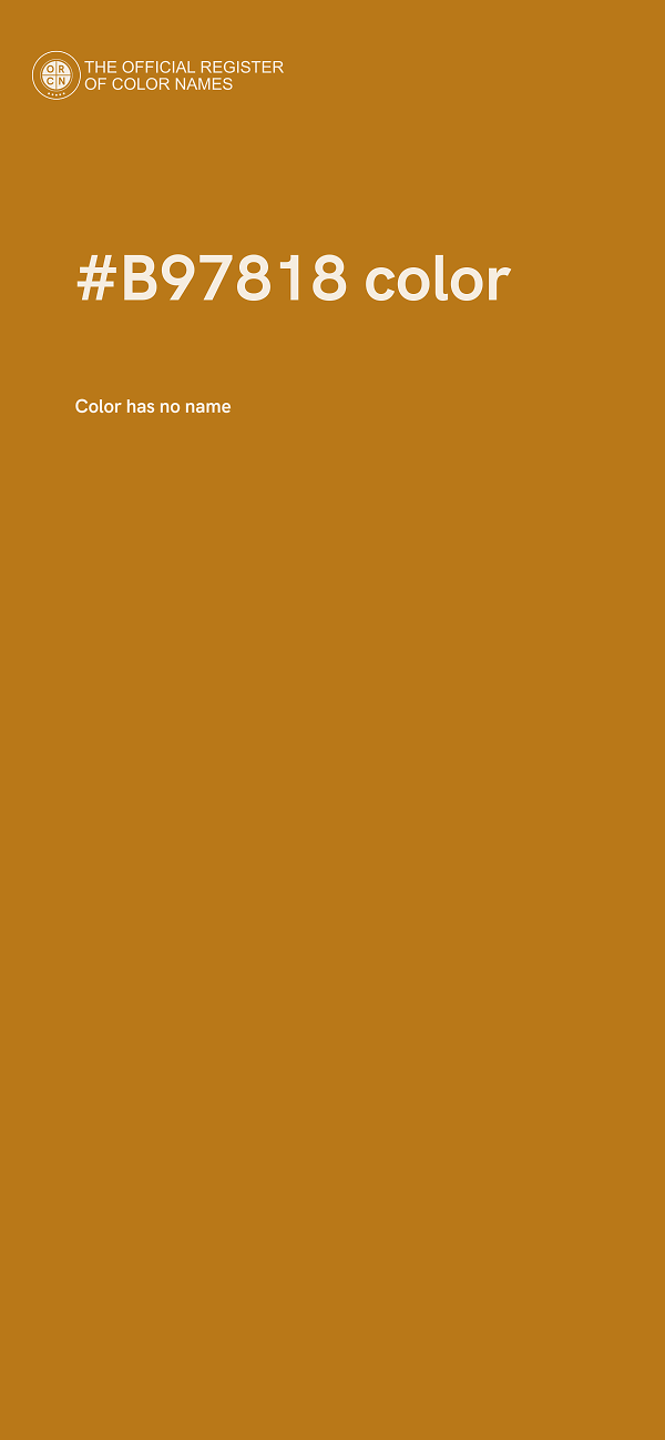 #B97818 color image