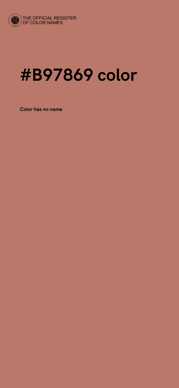 #B97869 color image