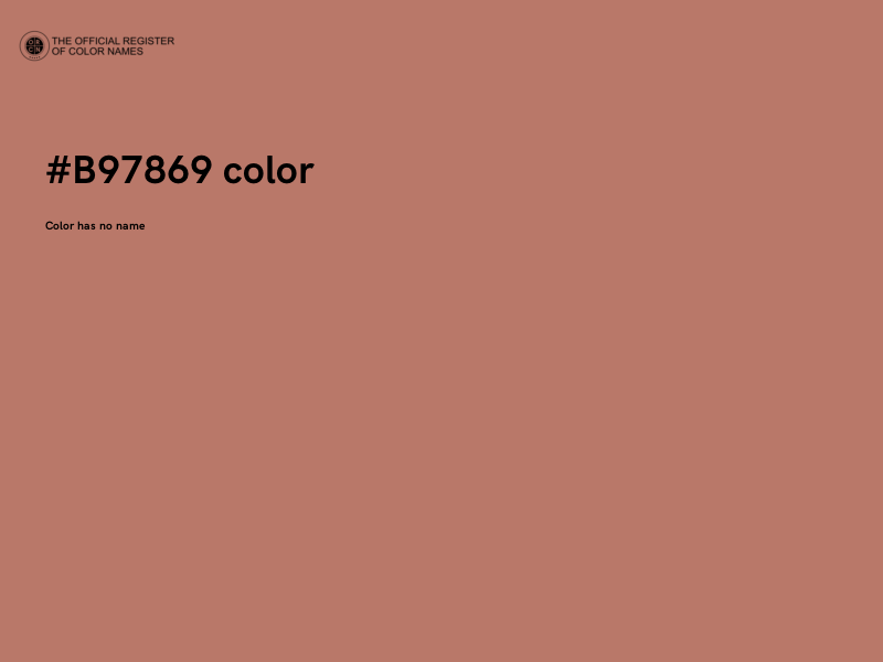 #B97869 color image