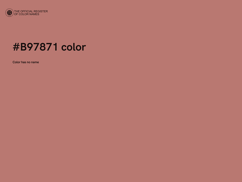 #B97871 color image