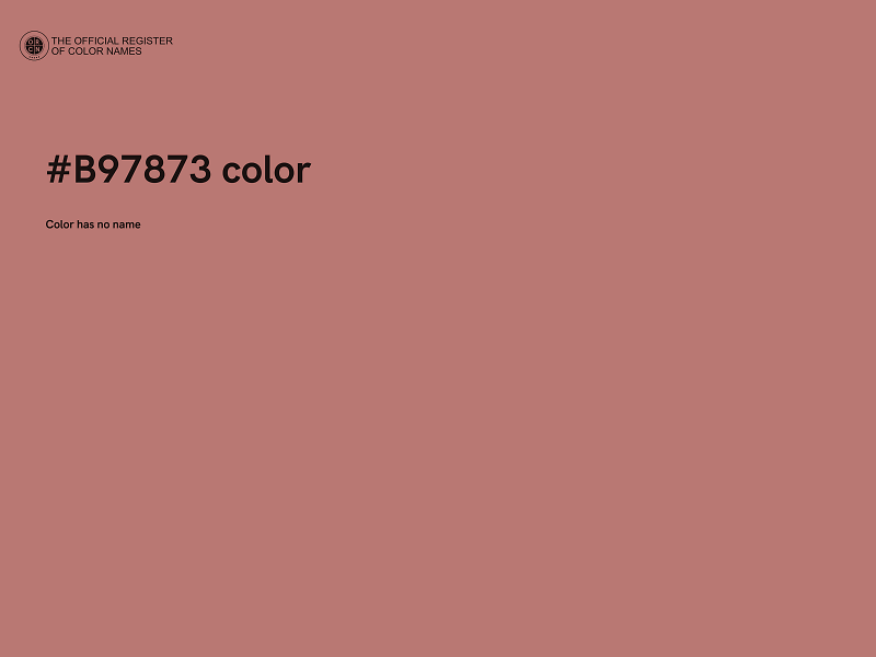 #B97873 color image