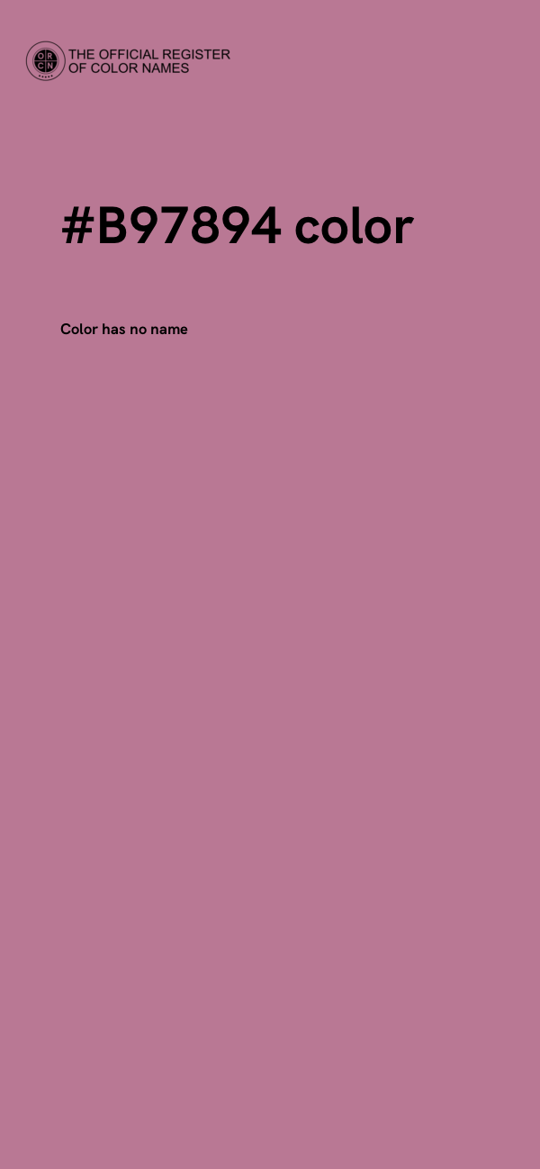 #B97894 color image
