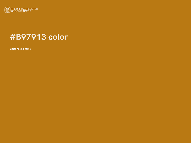 #B97913 color image