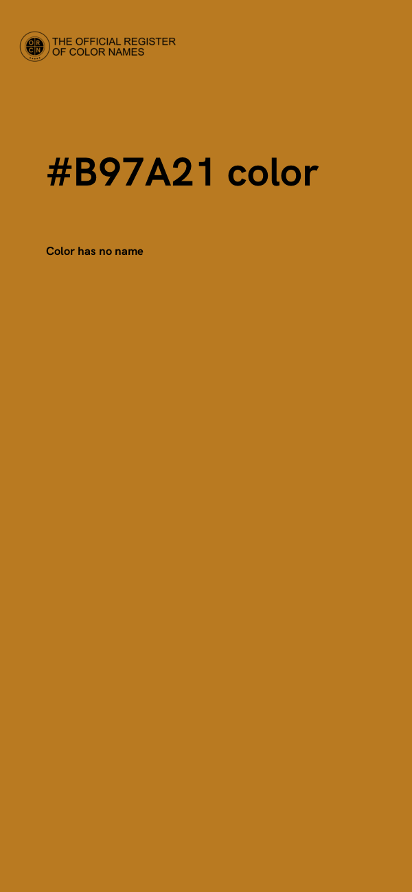 #B97A21 color image