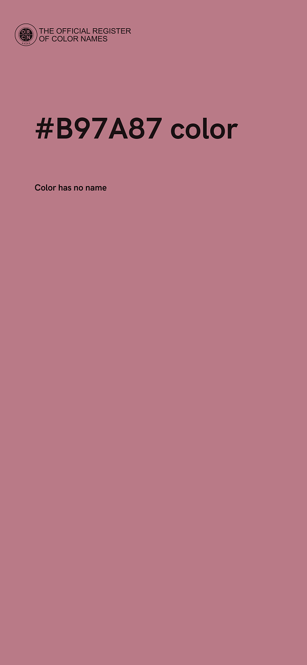 #B97A87 color image