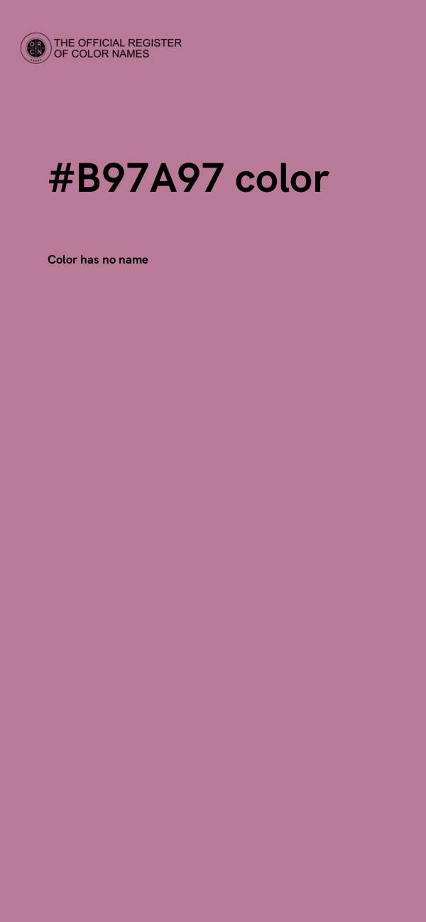 #B97A97 color image