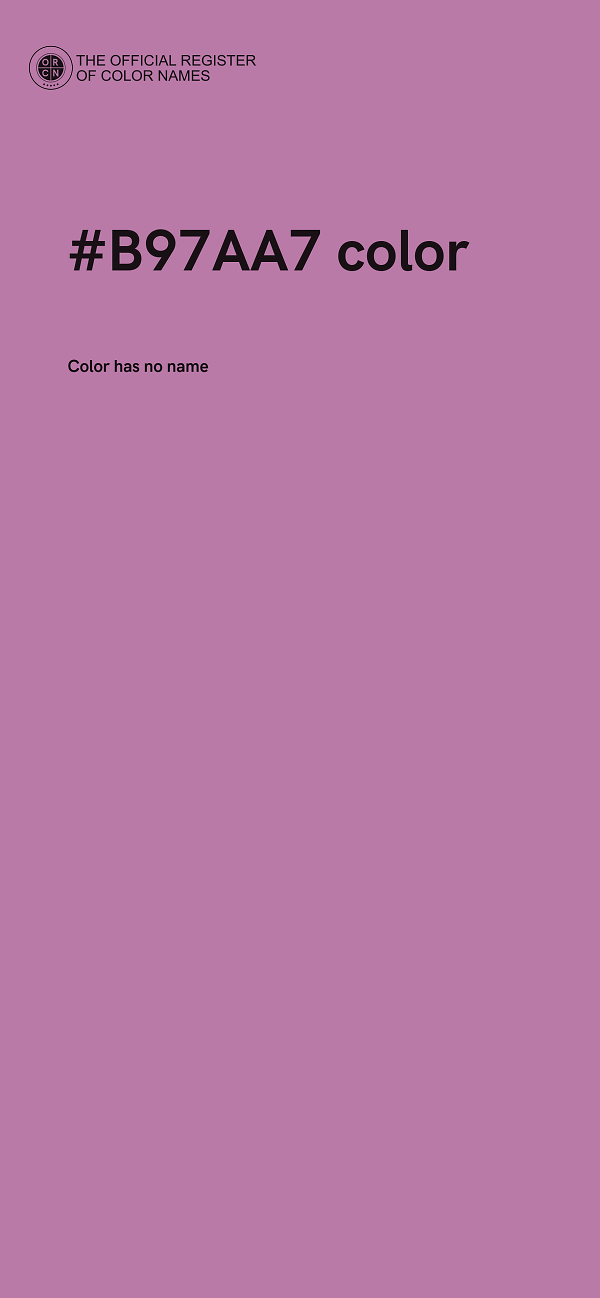 #B97AA7 color image