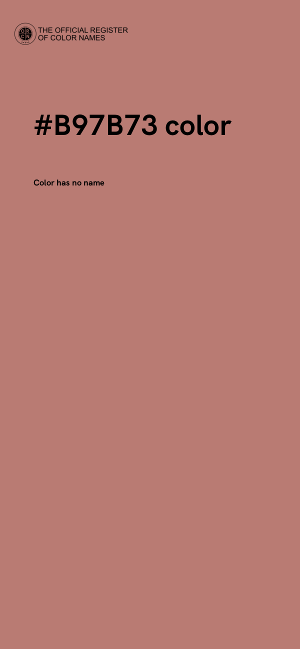 #B97B73 color image