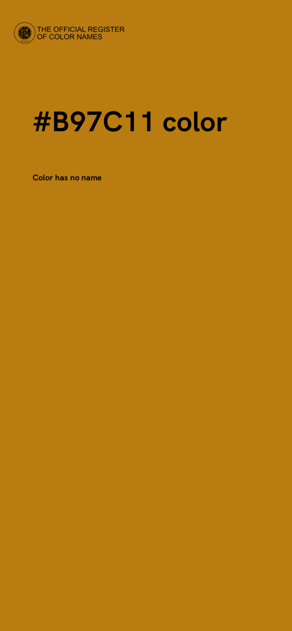 #B97C11 color image