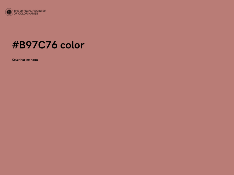 #B97C76 color image