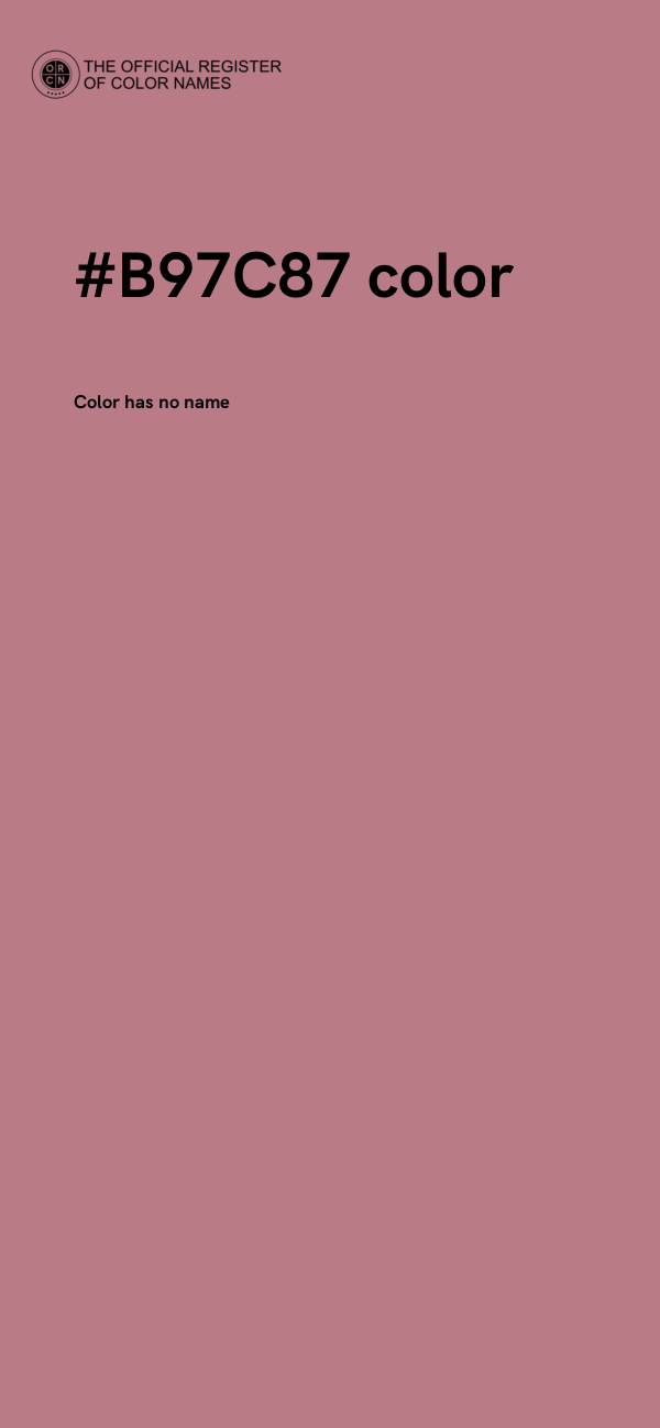 #B97C87 color image