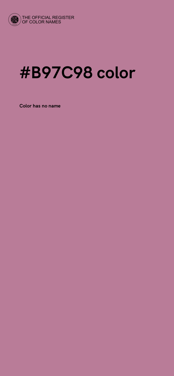 #B97C98 color image