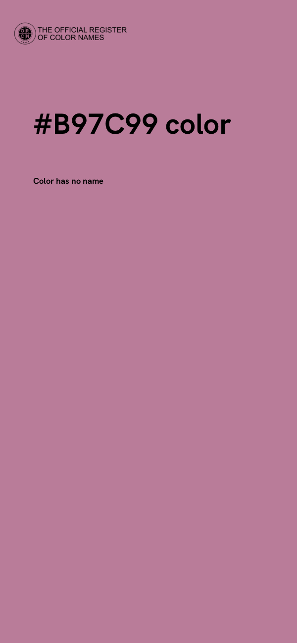 #B97C99 color image