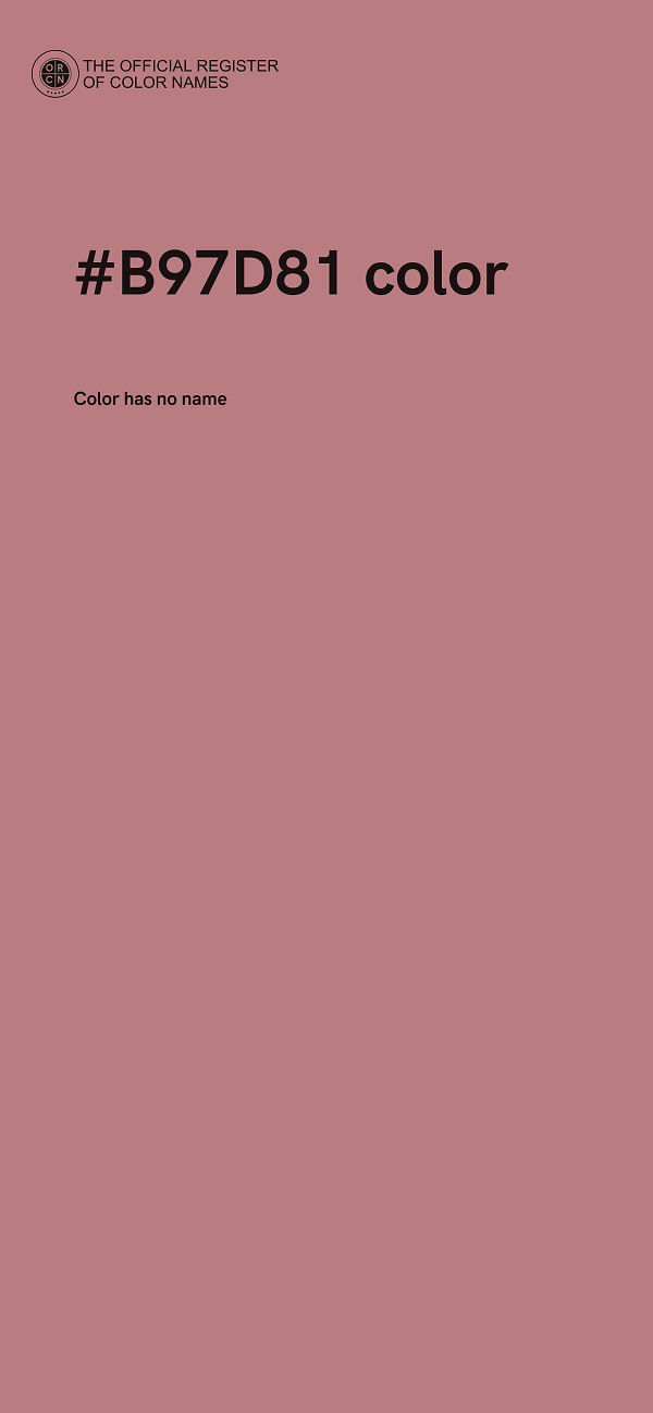 #B97D81 color image
