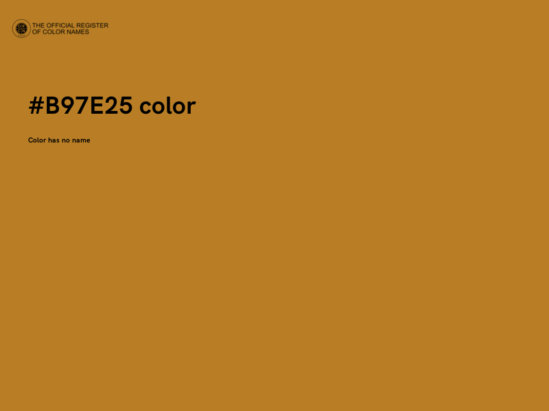 #B97E25 color image