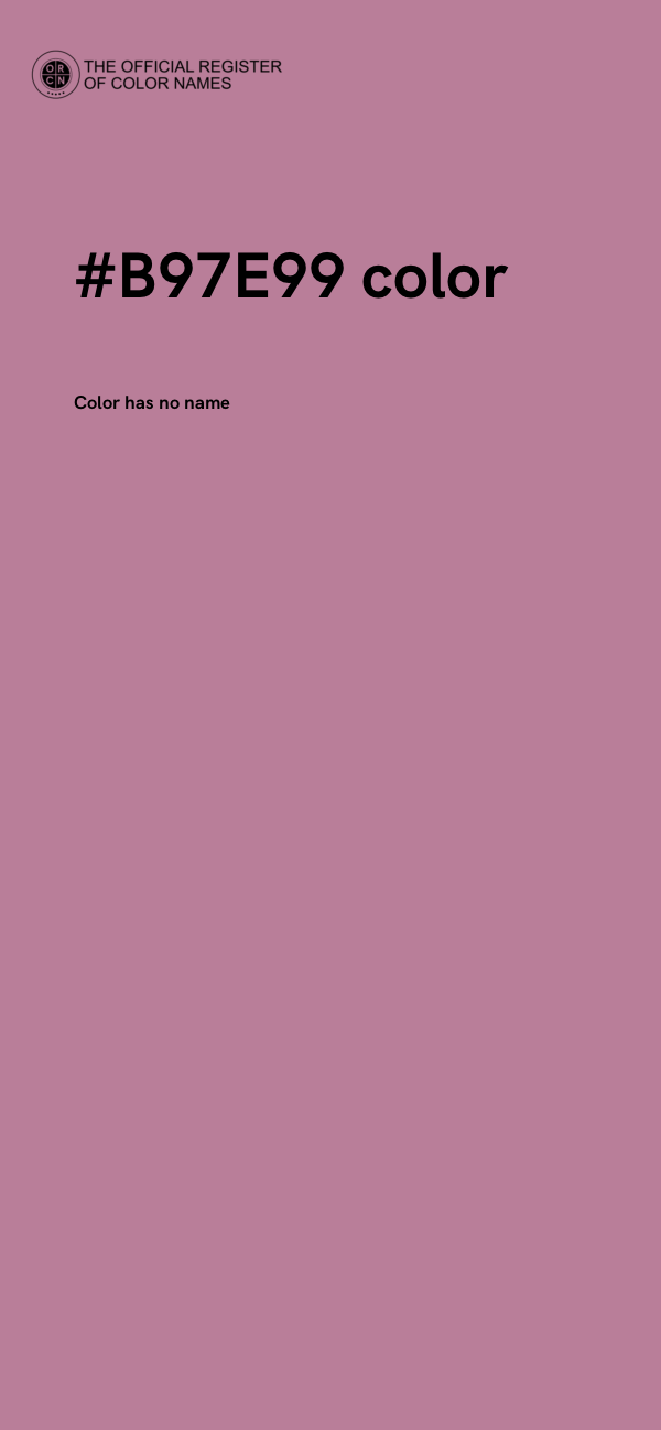 #B97E99 color image