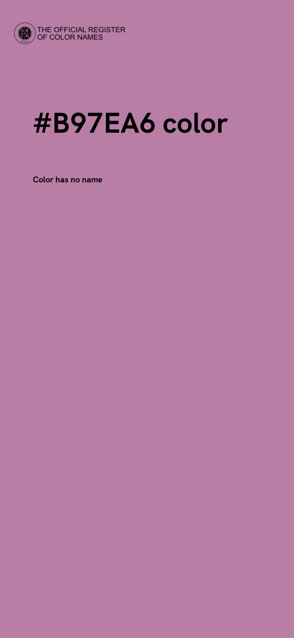 #B97EA6 color image