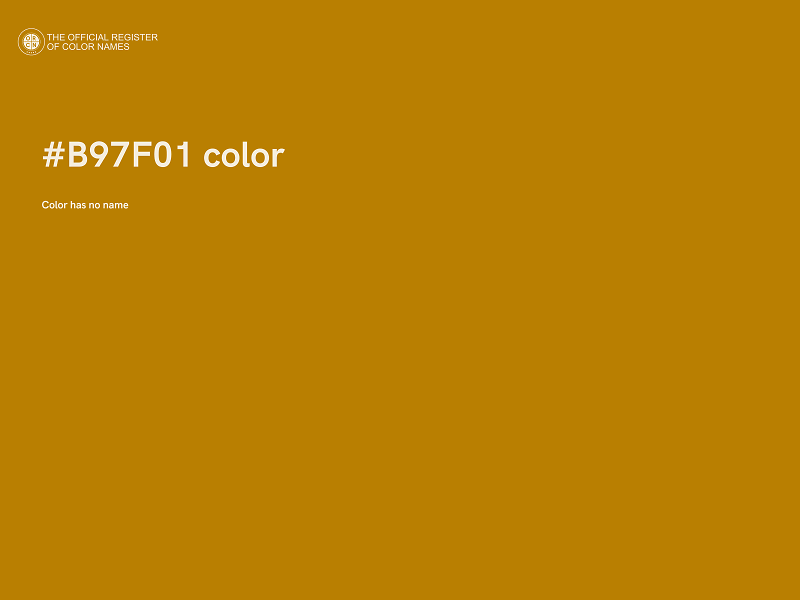 #B97F01 color image