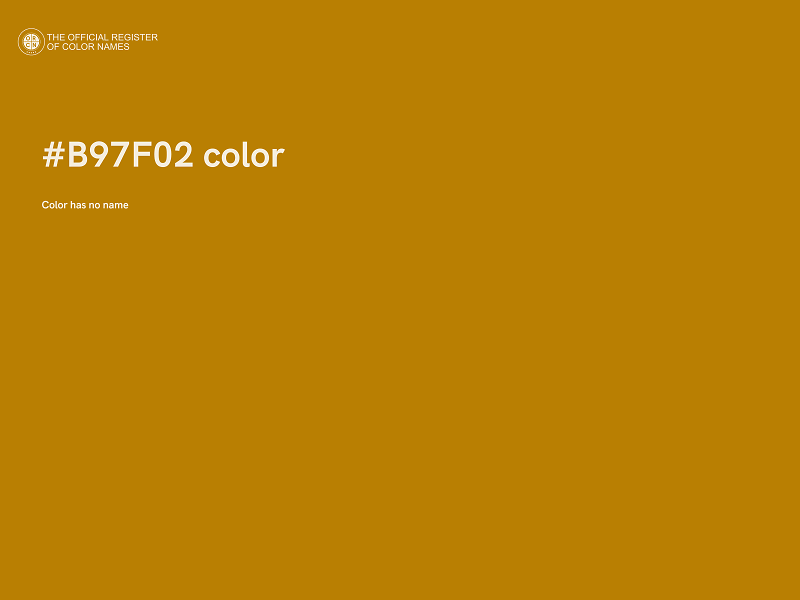 #B97F02 color image