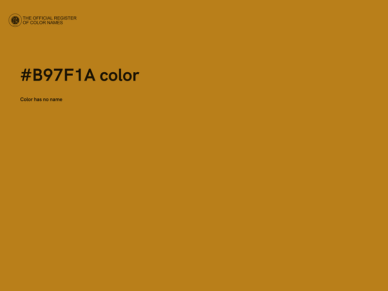 #B97F1A color image