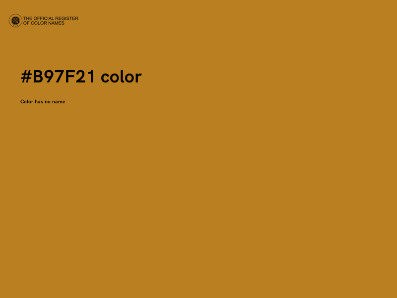 #B97F21 color image
