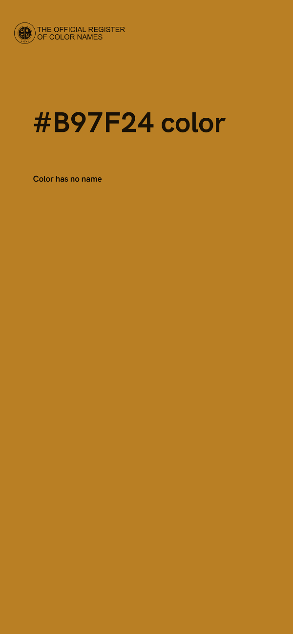 #B97F24 color image