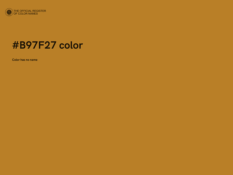 #B97F27 color image