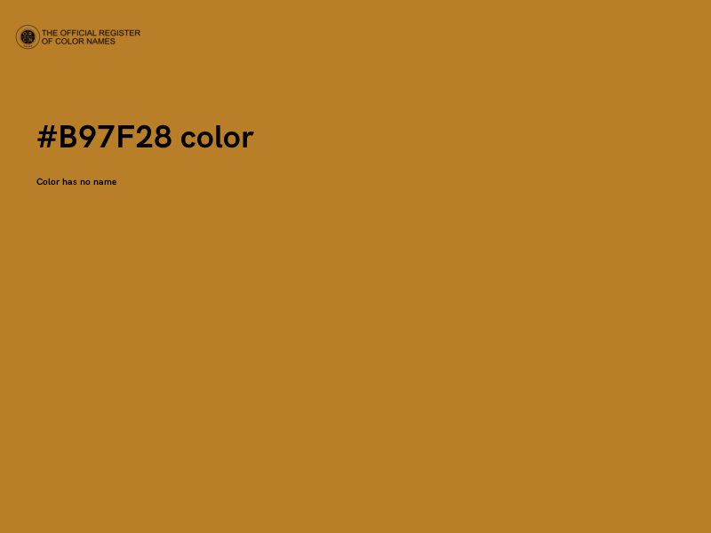 #B97F28 color image