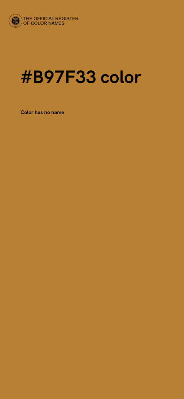 #B97F33 color image
