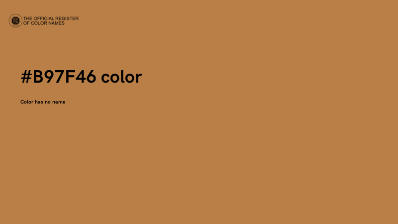#B97F46 color image