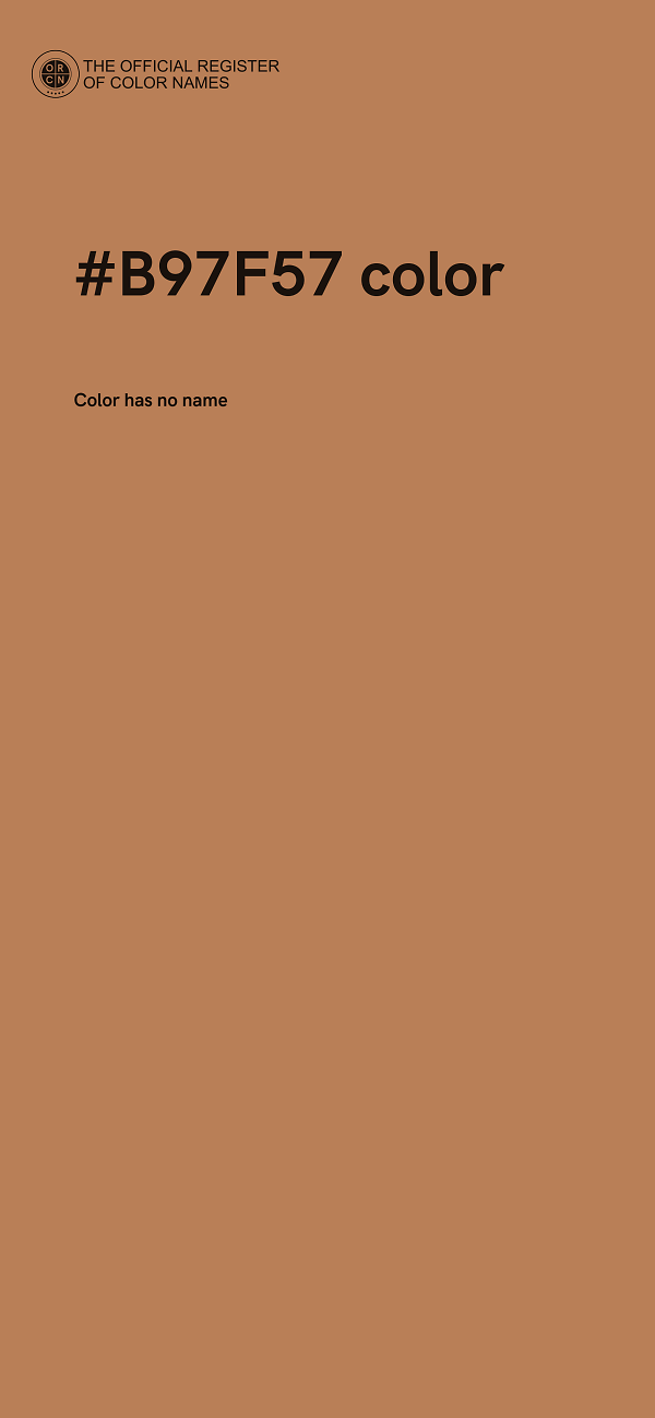 #B97F57 color image