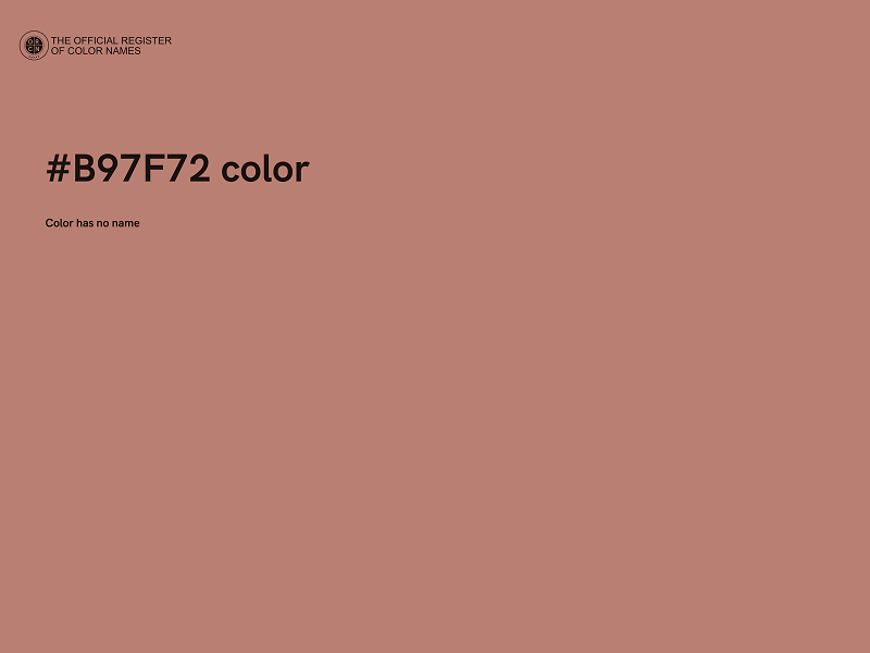 #B97F72 color image