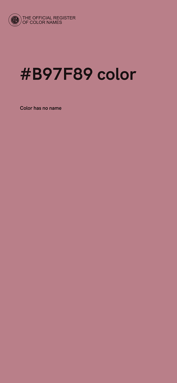 #B97F89 color image