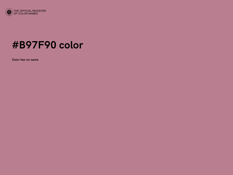 #B97F90 color image