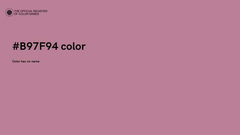#B97F94 color image