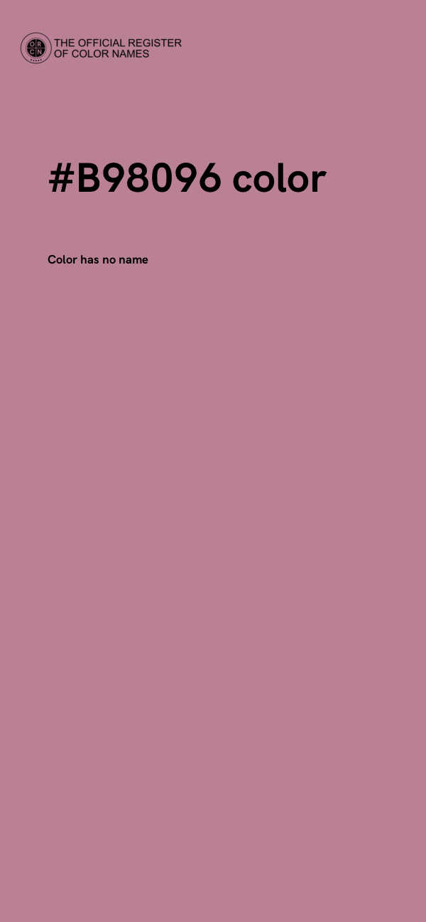 #B98096 color image