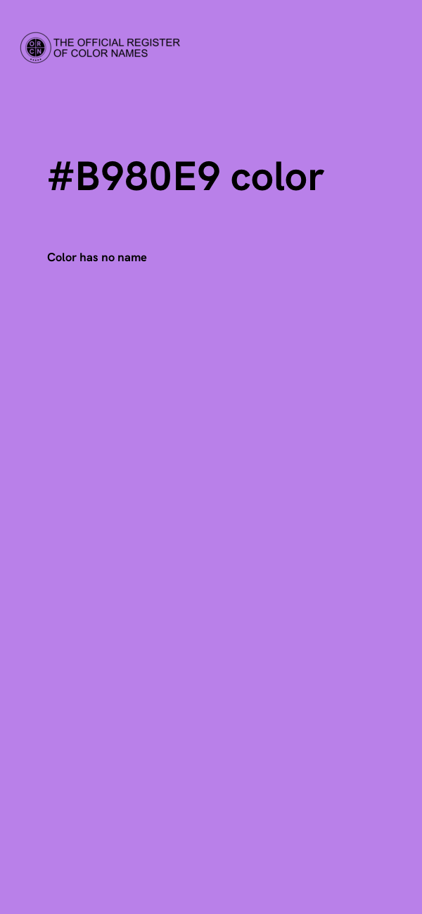 #B980E9 color image