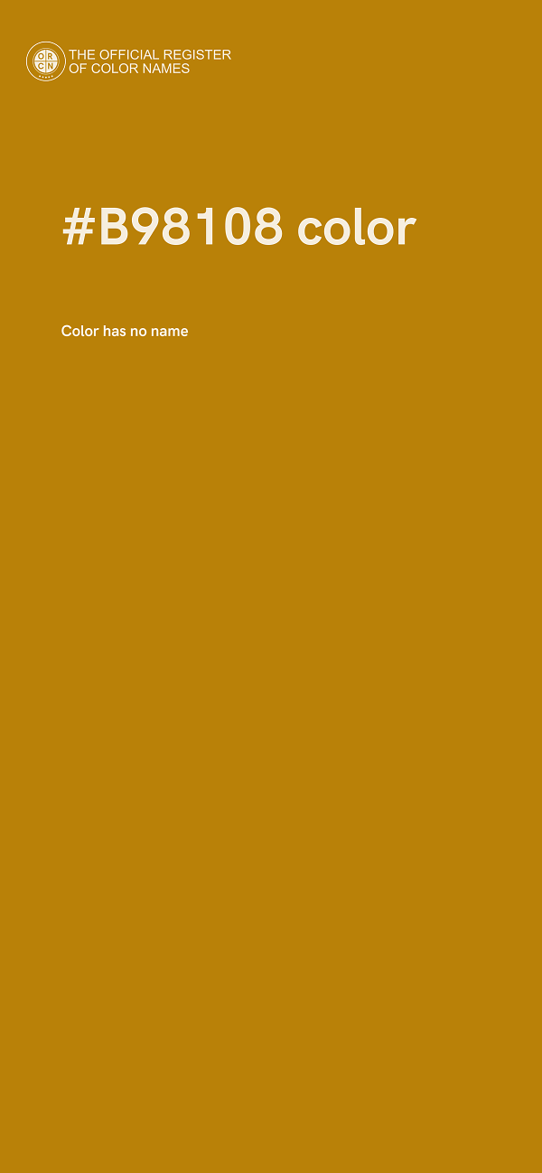 #B98108 color image