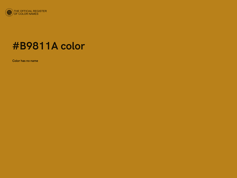 #B9811A color image