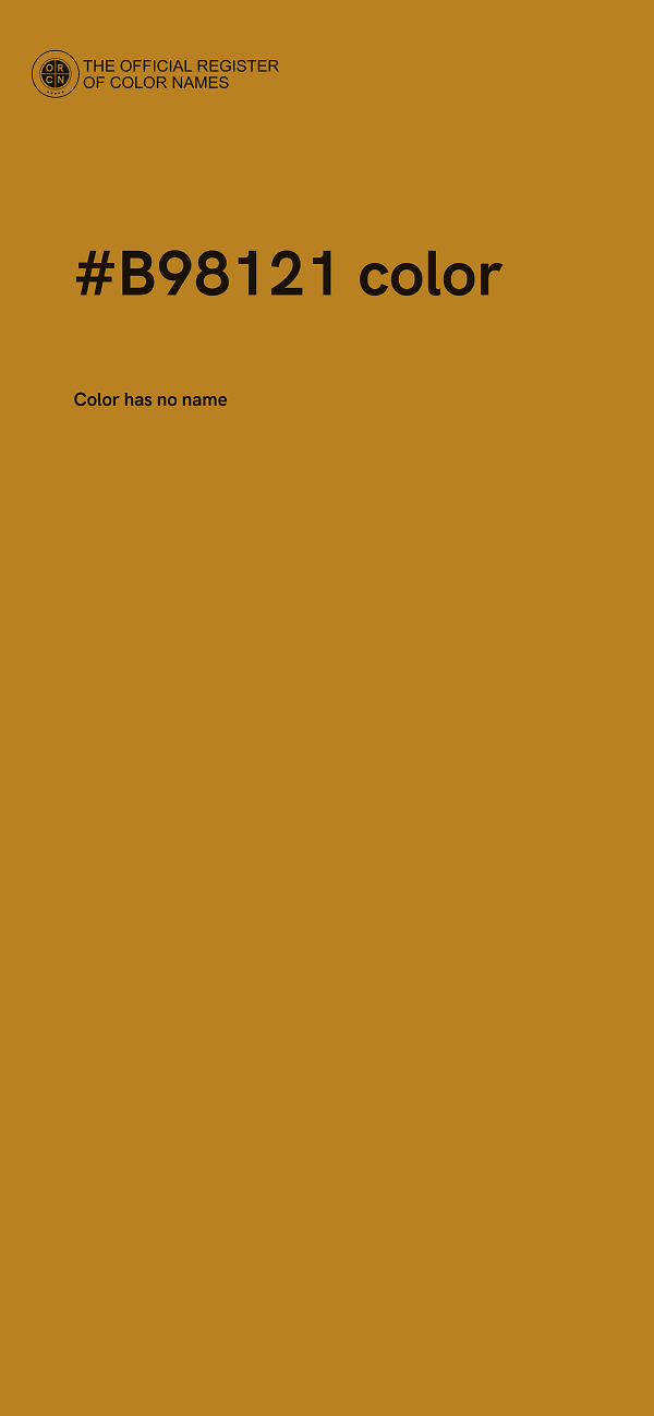 #B98121 color image
